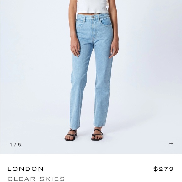 🍂NWT SLVRLAKE London High Rise Straight Jeans - Picture 2 of 8